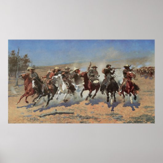  cowboys, een slag voor hout van Remington Poster (Voorkant)
