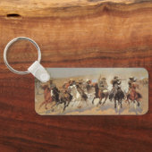  cowboys, een slag voor hout van Remington Sleutelhanger (Achterkant)