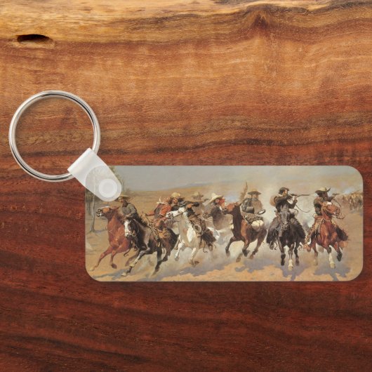  cowboys, een slag voor hout van Remington Sleutelhanger (Achterkant)