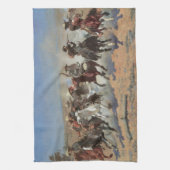  cowboys, een slag voor hout van Remington Theedoek (Verticaal)