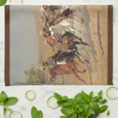  cowboys, een slag voor hout van Remington Theedoek (Gevouwen)