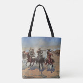  cowboys, een slag voor hout van Remington Tote Bag (Achterkant)