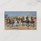 cowboys, een slag voor hout van Remington Visitekaartje (Achterkant)