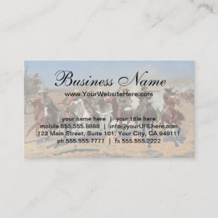 cowboys, een slag voor hout van Remington Visitekaartje