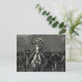  cowboys, een Stampede van Frederic Remington Briefkaart (Staand voorkant)