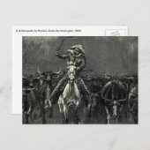  cowboys, een Stampede van Frederic Remington Briefkaart (Voorkant / Achterkant)