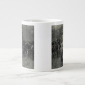 cowboys, een Stampede van Frederic Remington Grote Koffiekop (Voorkant)