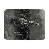  cowboys, een Stampede van Frederic Remington Magneet (Horizontaal)