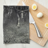  cowboys, een Stampede van Frederic Remington Theedoek (Quarter Fold)