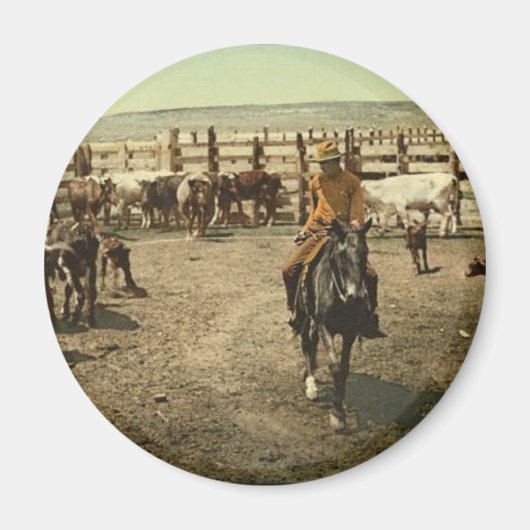Cowboys en Koeien Magneet (Voorkant)