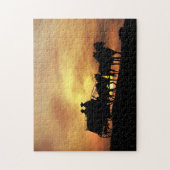 Cowboys en Stage Coach Legpuzzel (Verticaal)