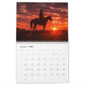 Cowboys en zonsondergangen Kalender (Jan 2027)