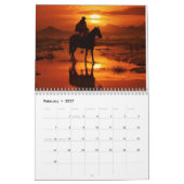 Cowboys en zonsondergangen Kalender (Feb 2027)