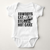Cowboys Eten Biefstukken Niet Cake Romper (Voorkant)