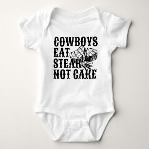 Cowboys eten steaks, geen cake romper