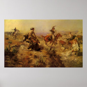 cowboys, geJerkeerd door CM Russell Poster