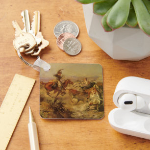  cowboys, geJerkeerd door CM Russell Sleutelhanger