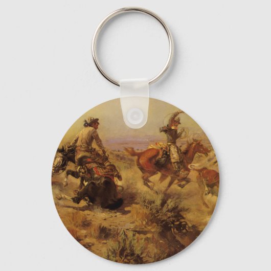 cowboys, geJerkeerd door CM Russell Sleutelhanger (Achterkant)