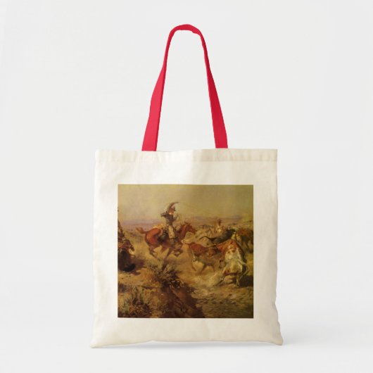 cowboys, geJerkeerd door CM Russell Tote Bag (Voorkant)