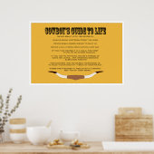 Cowboy's Guide to Life Poster (Keuken)