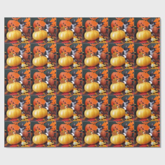 Cowboy's Halloween - Kat / Kitten inpakpapier (Vlak)