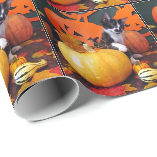 Cowboy's Halloween - Kat / Kitten inpakpapier (Rol Hoek)