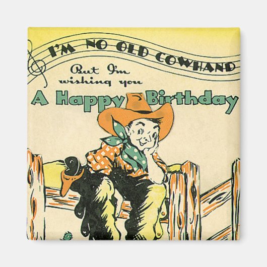 cowboys, Happy Birthday Old Cowhand! Muziek Magneet (Voorkant)