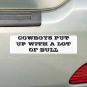 Cowboys hebben veel stier bumpersticker (Op auto)