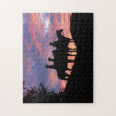Cowboys Horses and Sunset Legpuzzel (Verticaal)