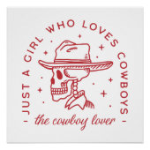 Cowboys houden van cowgirl esthetiek perfect poster (Voorkant)