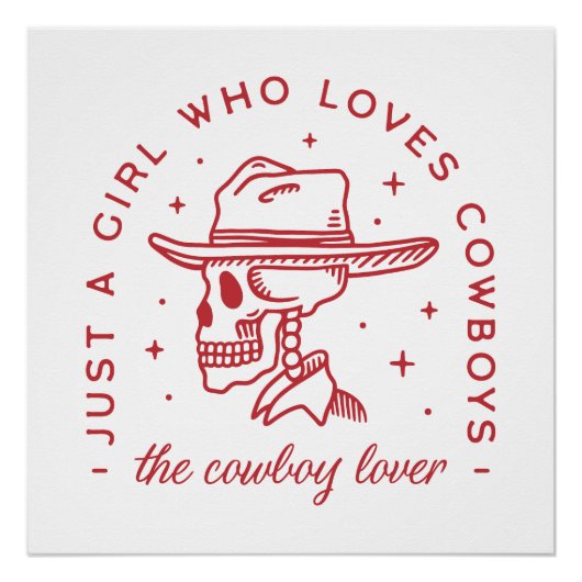 Cowboys houden van cowgirl esthetiek perfect poster (Voorkant)