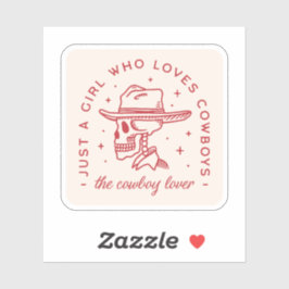 Cowboys houden van cowgirl esthetiek sticker