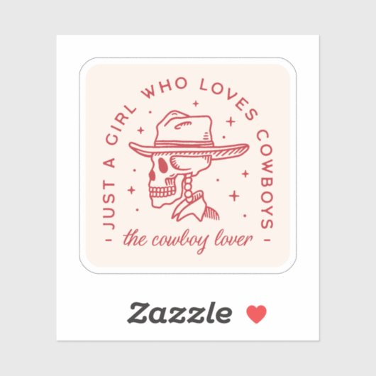 Cowboys houden van cowgirl esthetiek sticker (Vel)