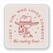 Cowboys houden van cowgirl esthetiek sticker (Voorkant)