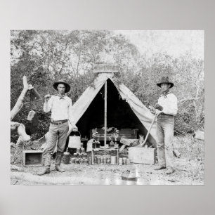 Cowboys in Camp, 1890.  foto Poster