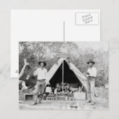 Cowboys in het kamp, 1890 briefkaart (Voorkant / Achterkant)