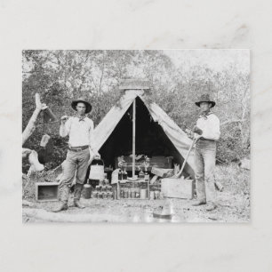 Cowboys in het kamp, 1890 briefkaart