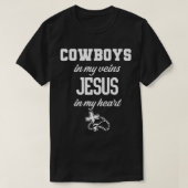 Cowboys in mijn zegen Jezus in mijn hart Christeli T-shirt (Design voorkant)