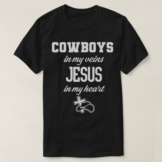 Cowboys in mijn zegen Jezus in mijn hart Christeli T-shirt (Design voorkant)