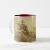 Cowboys Kaffee Tweekleurige Koffiemok (Voorkant links)