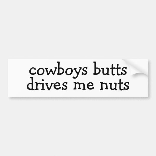 cowboys maar drijven me gek Bumpersticker (Voorkant)