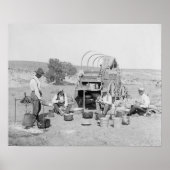 Cowboys Making Camp, 1901.  foto Poster (Voorkant)