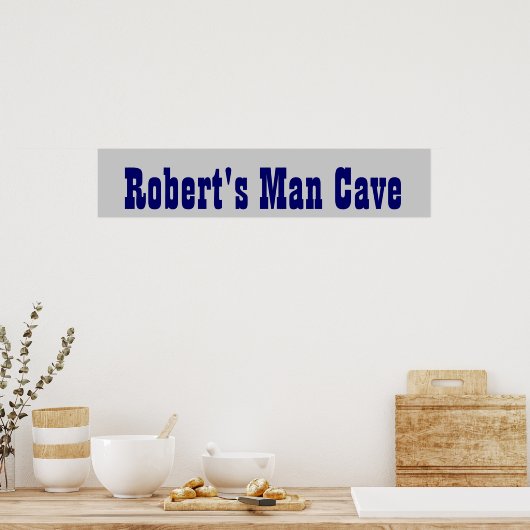 Cowboy's Man Cave Banner Poster (Keuken)