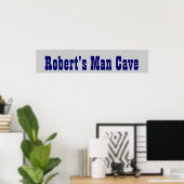 Cowboy's Man Cave Banner Poster (Thuiskantoor)