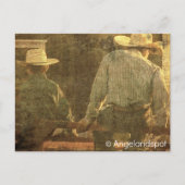 Cowboys on a Rodeo Fence Briefkaart (Voorkant)