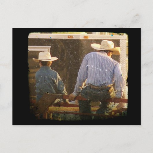 Cowboys on a Rodeo Fence TTV Briefkaart (Voorkant)