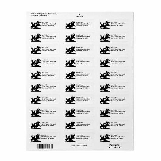 Cowboys op adresetiketten ~EZ2 Verander info Etiket (Full Sheet)