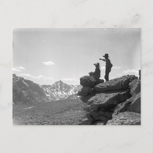 Cowboys op een bergkam briefkaart (Voorkant)