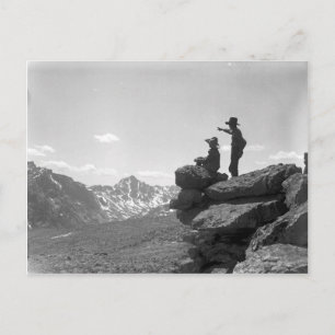 Cowboys op een bergkam briefkaart