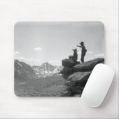 Cowboys op een bergkam muismat (Met muis)